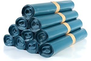 Hypafol 100 Stück reißfeste Müllsäcke | extra starke Abfallsäcke | 10 blaue Rollen | 120 L Fassungsvolumen | stabile Müllbeut