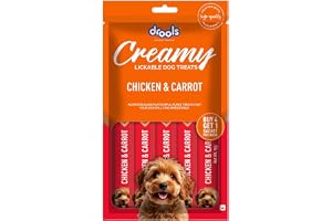 Drools Dog Treats, Creamy Chicken & Carrot 5 Sticks Tasty & Nutritious Snack for All Breeds, (15g x5),75g