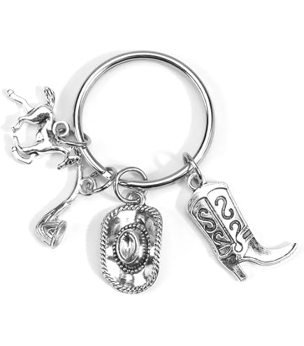 Produktbild von Niktule Sattel Auto,Anhänger Acryl Sattel Für Auto,Auto Anhänger Für Rückspiegel,2D Western Rustikaler Cowboy Charm Sattel Schlüsselanhänger,Autoinnenausstattung Für SUV,Wohnmobil,Minivan