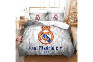 WINUO Equipo de Fútbol Juego de Funda Nórdica 220X230cm (Cama de 150/160) Funda de Edredón de Microfibra Suave con 2 Fundas de Almohada 50x75