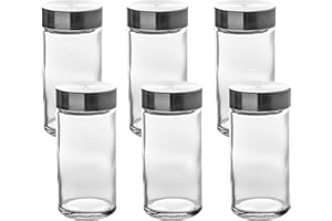 SECRET DE GOURMET 5 five simply smart 6 tarros de especias de 80 ml con tapa de acero inoxidable