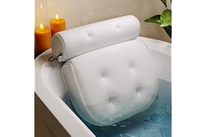 Idle Hippo badewannenkissen Kopf und Nacken Kissen，luxuriös Badewanne & Spa-Kissen mit 3D Air Mesh Technologie Komfort Badekissen，rutschfest Spa Kissen，Geeignet für und Home Spa