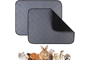 VEGENA Doublure de Cage pour Cochon d'Inde Tampons, 2 Pièces Réutilisables Et Lavables Imperméables Et Antidérapantes Pour Animal De Compagnie Chien Chat Tapis d'Entraînement à Carreaux, pour Petit Animal
