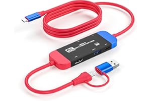 GKEAPZA Adattatore da USB C a HDMI 4K aggiornato per Nintendo Switch/Switch OLED, interruttore portatile di ricambio con caricatore PD/porta USB 3.0, adattatore convertitore AV multiporta da viaggio
