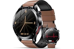 LGNITEK 2026 Nouv’ Montre Connectée Homme avec ECG+HRV/Pressιon artérιelle/𝐆𝐥𝐲𝐜é𝐦𝐢𝐞/Acide Urique/IMC,1,43" AMOLED Smartwatch avec Fonction SOS,24/7 Fréquence Cardiaque/Sommeil/SpO2/Apnée,Android/iOS