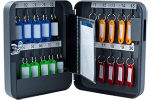 PaVO 8027033 Armoire à clés pour 20 clés Gris foncé