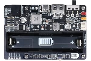 SEENGREAT Solar Energy Manager MPPT Solar Charger Controller for 5V-24V Panels, 3.7V 18650 with USB/DC-044/KF128L-2P Terminals, Overcharge Protection, Compatible with Raspberry Pi