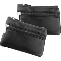 Portamonete In Pelle 2 Pezzi - 11x8 Cm, Portachiavi Per Uomo E Donna, Nero, Regalo Ideale - Foto 4