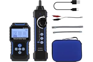 Mcbazel Tester per Cavi di Rete con PoE e NCV, Misurazione della Lunghezza del Cavo, Porta Flash, Rilevatore di Line