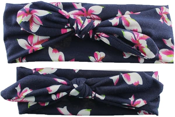 Apanphy® 1 Paire de maman et de bébé imprimé élastique cheveux bande Bandeau C