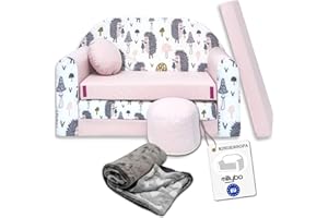 millybo Divano per bambini con funzione di sonno, pieghevole, 3 in 1, per bambini, con funzione letto, per ragazze, ragazzi, mini divano letto, camera dei bambini, poltrona letto (HX1)