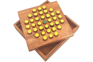 Winshare Puzzles and Games Solitaire Pegs - Strategy Wooden Game