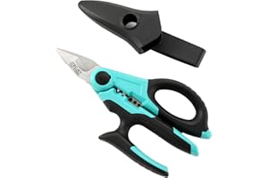 C.JET TOOL Electrician Scissors, 170mm/7” Stainless Steel, Multi-Grip Design Aluminium Copper Soft Cable