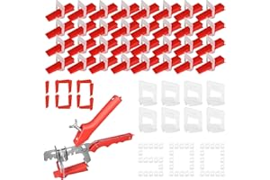 W RXKIOCS System poziomowania płytek, 601 sztuk, kliny do płytek, system poziomowania płytek 1 mm, z podstawą 1 mm i szczypcami do układania płytek ściennych i podłogowych, wielokrotnego użytku