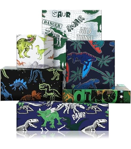 Cadeaupapier dinosaurus 1 rol 70 x 200 cm dino geschenkverpakking