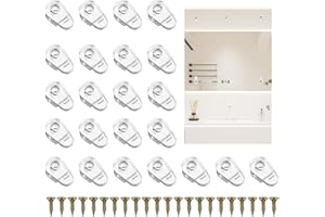DURDIIY Ganci per Specchio a Muro 50 pezzi clip per specchi e 50 pezzi viti Clip in vetro per staffa Supporto Staffa per Specchi da Parete con Clip A Parete Supporto Vetro Clip per Specchi da Bagno (B)