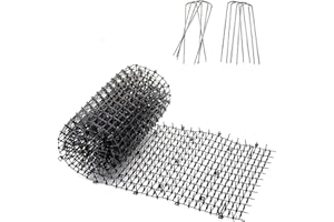 Homarden Cat Deterrent for Garden - Cat Scat Mat with 12 Garden Staples - Humane Cat Scarer for Gardens and Plants - Keep Pets from Digging and Defecating - 4 m