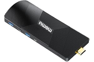 AWOW Mini PC Stick, Gen12 N100 Quad Core 3.40GHz, Mini Computer Stick 8GB DDR4 256GB ROM, Wi-11 Pro con supporto per HDMI 2.0 e Mini DP 1.2 Dual 4K@60Hz, Gigabit Ethernet