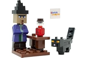 LEGO Minecraft Mini Set: Hexen-Minifigur mit schwarzer Katze und Zaubertrank
