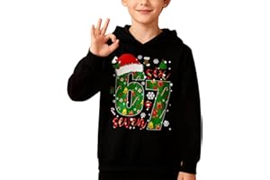 Banxidi Christmas 67 Kids Hoodies,Six Seven Christmas Hat Theme Fashion Print Sweatshirt, Comfortable Soft Fabric, Boys Girls Holiday Essential