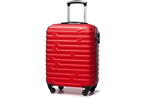 WITTCHEN A-line Handgepäck Handgepäck Rollkoffer Reisekoffer Hartschale ABS Hochwertig und stabil Größe S Rot Lufthansa/Eurowings/Ryanair/Condor/Discover Airlines