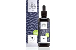 Lefna Lions Mane Vitalpilz Tinktur (Hericium Erinaceus) ohne Alkohol - hochdosierte Löwenmähne Pilz Tropfen mit Beta-Glucane 100ml