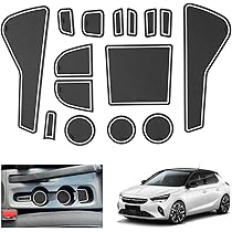 Tappetini In Gomma Per Opel Corsa F 2020-2025 - Antiscivolo, Rosso, Per Freno A Mano Manuale