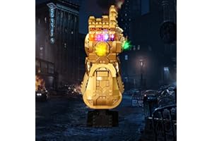 BRICKBLING Kit luce LED compatibile con Lego 76191 Marvel Super Heroes Infinity guanto (senza modello), set di illuminazione a LED per guanti Thanos, luce giocattolo creativa