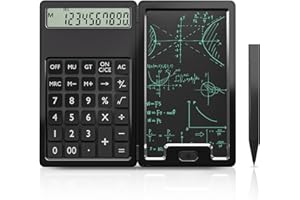 Taschenrechner SZBJSMF Multifunktional Tragbar Taschenrechner Schule Klein Calculator mit Schreibtafel und Stift für Schule,Büro,Studenten, Lehrer