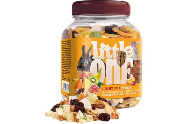 Little One Fruit Mix | 180 g | Aliment complémentaire pour rongeurs et Lapins Nains | avec des Fruits séchés comme la Banane, l'ananas, Les Raisins secs, la Noix de Coco et Plus Encore