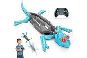 Elprico Gecko Radiocommandé, Lézard Télécommandé Réaliste Jouet Électrique avec Télécommande sans Fil, pour Garçons Filles Enfants (Blue)
