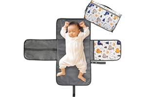 ‎LEADSTAR LEADSTAR Tragbare Wickelunterlage, Abwischbare Wasserdichte Faltbare Baby Wickelauflage Wickelstation Windeltasche für Unterwegs, Wickeln Windelauflage auf Reisen (Weiß)