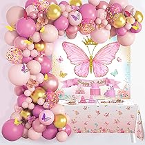 Kit De Guirlande De Ballons Papillon, Arc Violet Pastel, Décoration D' Anniversaire De Filles - France