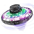 KASTWAVE Flying Orb Ball, Flying Spinner Mini Drone, Hand Operated Drones for Kids Adults, with Lights, Birthday Cool Toys Gifts for 6 7 8 9 10+ Year Old Boys Girls Teens Indoor Outdoor (Black)