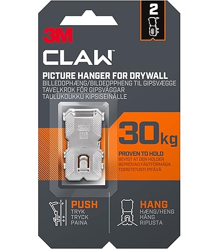 3M Claw Drywall Picture Hanger 20kg - 3 Pack By 3M At Mitre 10 - View #9