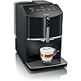 SIEMENS EQ300 Fully Automatic Bean to Cup Espresso Coffee Machine with milk frother arm, oneTouch Function, 4 coffee beverages, 3 coffee strengths, TF301G19, Piano Black