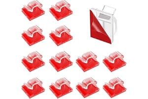 Yoezuo 100 PCS Clips Câbles, Cable Adhesif Rangement de Câble, Gestion de Câble, Plastique Organiseur de Fils Electrique, Fixation Murale Sans Percer (Transparent)