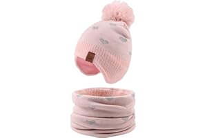 XIAOHAWANG Dinosaure Bébé Chapeau Écharpe Ensemble Chapeaux d'hiver pour Enfant Garçon Fille Bonnet de Chaud Automne 0 à 7 Ans