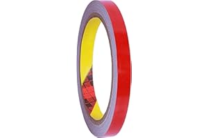 INDIAN STORE 24 Hergestellt mit 3 M 610C Reflektorband Reflektorfolie reflektierendes Klebeband Sicherheitswarnband Wasserdicht Reflexfolie selbstklebend (3M 610C Red, 10mm x 10meter)