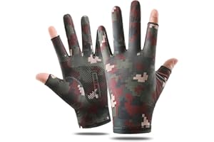 Enjoyaa UV Sun Protection Gloves,Outdoor Sports Hunting Fishing Cycling Gloves Summer 2 Finger Gloves Touchscreen Non Slip Gloves Golf Driving Fishing Gloves for Women Men’s