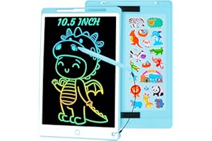 Damcyer Tavoletta Grafica LCD Scrittura, 10.5 Pollici Tavoletta Grafica Bambini con Scherm Pulsante Elimina e Interruttore Di Blocco Tavoletta Grafica Per Giochi Per 2 3 4 5 6 7 Anni, Blu
