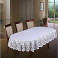 MforStyle Oval Lace Tablecloth White Large or Medium Premium Quality(55" x 86.6" (140cm x 220cm))