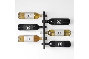 VINAK - Portabottiglie da parete in acciaio per tutti i tipi di bottiglie di vino | Design moderno e minimalista con capacità di 6 bottiglie | Progettato e realizzato in Spagna