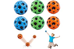 NEERIX 6 Stück Jump Ball, Moon Galaxy Ball, Hohe Bounce-Loch-Ball, Space Ball Moonball, Weltraumball, Mondball, High-Bounce-Lochball, Jump Ball, springende Bälle, Space Theme Bouncy Balls
