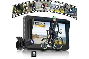 PARKVISION Bike Camera Mirror with Recording, 4.3” AHD 1080P Monitor Bike Rear View Camera, 8000mAh Battery, Essential Safety Gear for E-Bikes, City Bikes, and Mountain Bikes