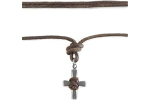 LOCAL LEAGUE Collana in Pelle da Uomo con Pendente a Punta di Freccia/a Forma di Croce/Zanna/Tavola da Surf AUSTRALIAN SURFER STYLE Corda Perizoma Regolabile per Fidanzato