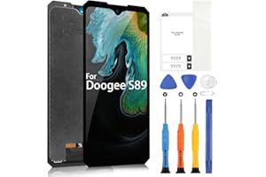 ARSSLY Pantalla LCD para Doogee S89 / S89 PRO, S89 / S89 PRO 6.3" LCD Display para Doogee S89 / S89 PRO Touch Screen Digitizer Repuesto Assembly con kit de reparación, negro