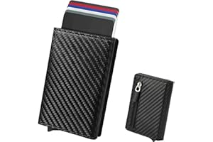 Eliteva Cartera Hombre con Monedero - Tarjetero Automatico Hombre, Carteras para Hombre Pequeñas, Billeteras para Hombre, Cartera Monedero Hombre, Monedero Hombre Pequeño, Slim Wallet