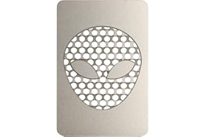 FUMANIA Grinder carta in acciaio inox formato carta di credito 8,5 x 5 cm, carta fine di qualità, facile da trasportare, discreto. (TYPE-E)