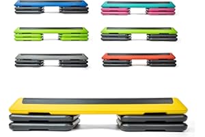 K KEFL SPORTS KEFL Aerobic Exercise Step, Adjustable non-slip 3 heights 10cm,15cm,20cm, For Home Exercise Workout Cardio, Stamina and Resistance Training